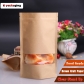 5 pcs Inkjet Printable Standing Zipper Paper Food Bags Resealable Food Packaging with Window